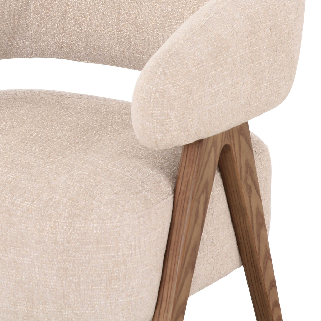 Ash Framed Beige Accent Chair | OROA Modern Brock | Oroa.com