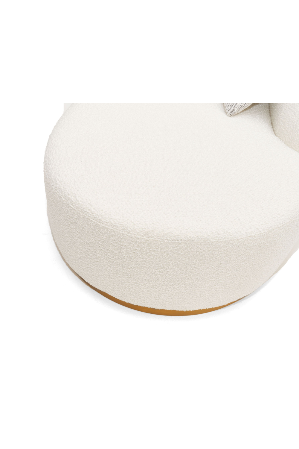 White Curved Sofa with Beige Pillows | OROA Modern Frontier | Oroa.com