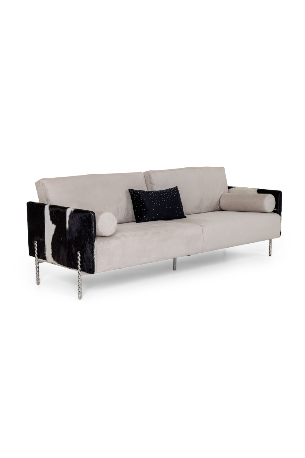 Gray Cowhide Sofa | OROA Modern Pueblo | Oroa.com