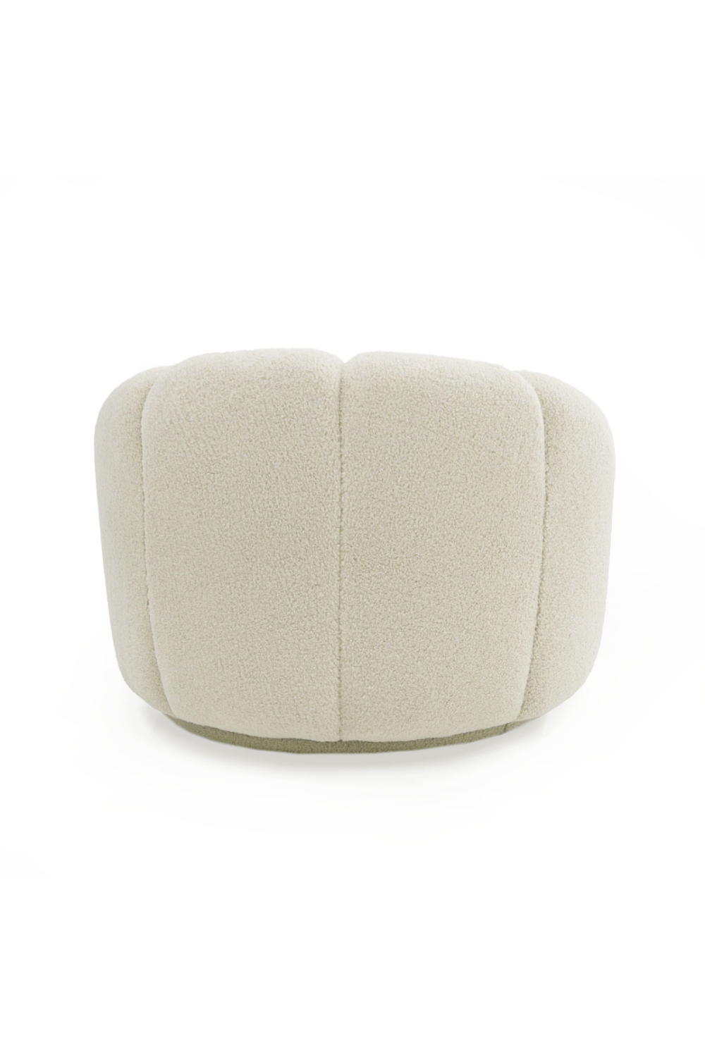 White Sherpa Tufted Swivel Chair | Oroa.com