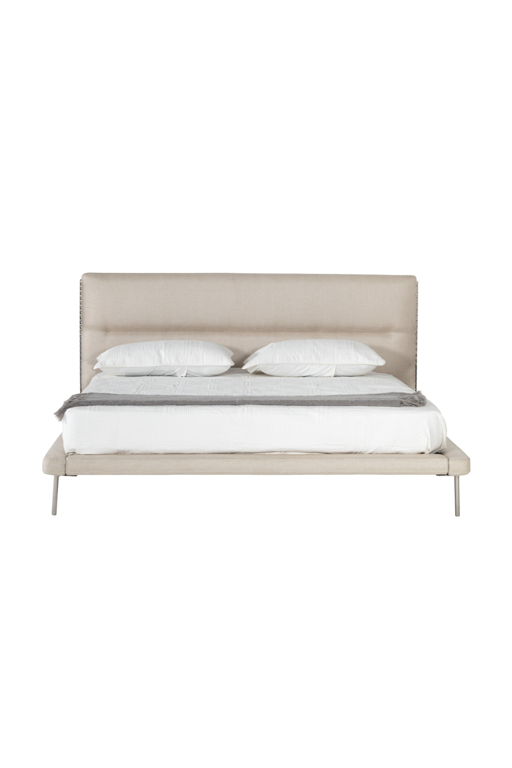Cream Woven Fabric Bed | OROA Modern Bergeron | Oroa.com