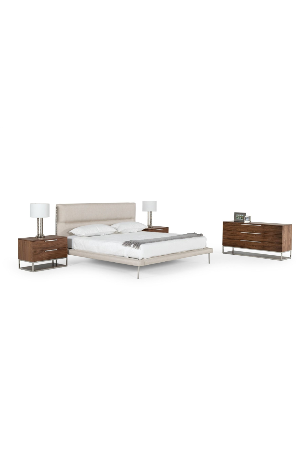 Cream Woven Fabric Bed | Oroa.com