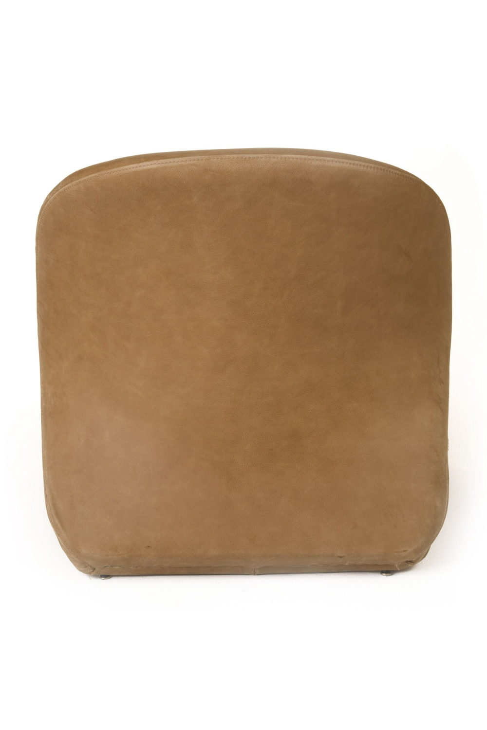 Curved Brown Leather Accent Chair | OROA Modern Donovan | Oroa.com