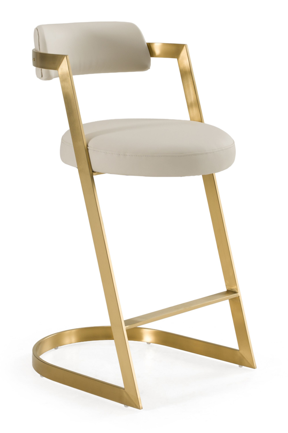 Gold Framed Cantilevered Counter Stool | OROA Modern Shandra | Oroa.com