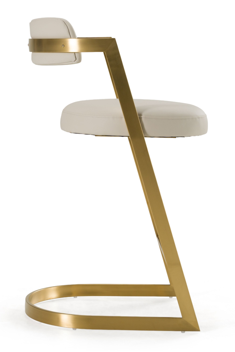 Gold Framed Cantilevered Counter Stool | OROA Modern Shandra | Oroa.com