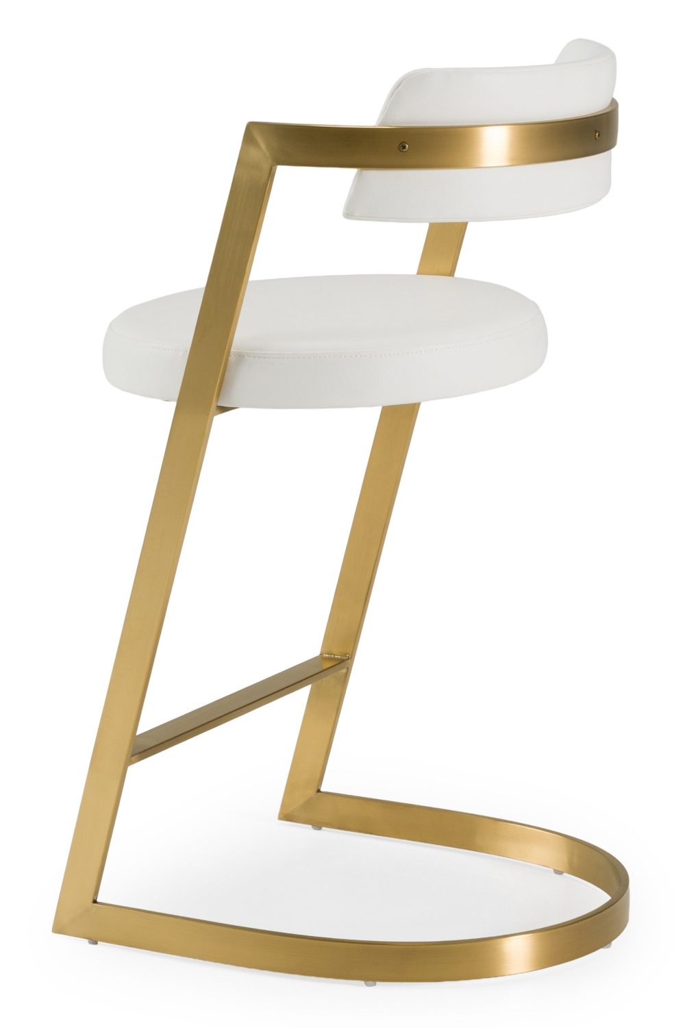 Gold Framed Cantilevered Counter Stool | OROA Modern Shandra | Oroa.com