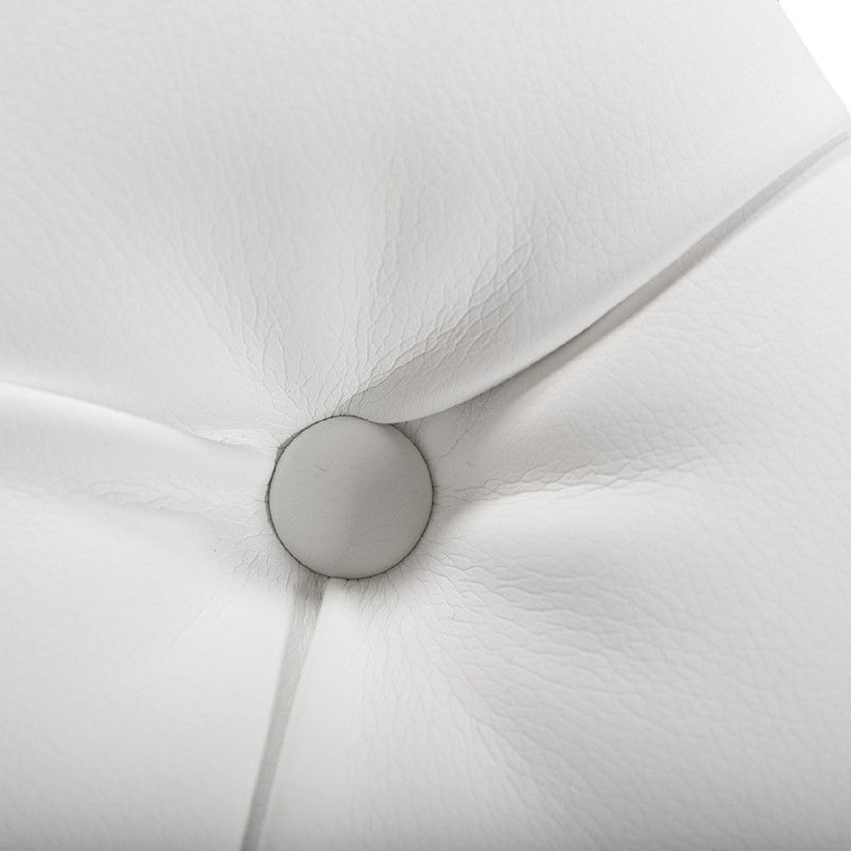Tufted White Vegan Leather Bench | OROA Modern Lindsey