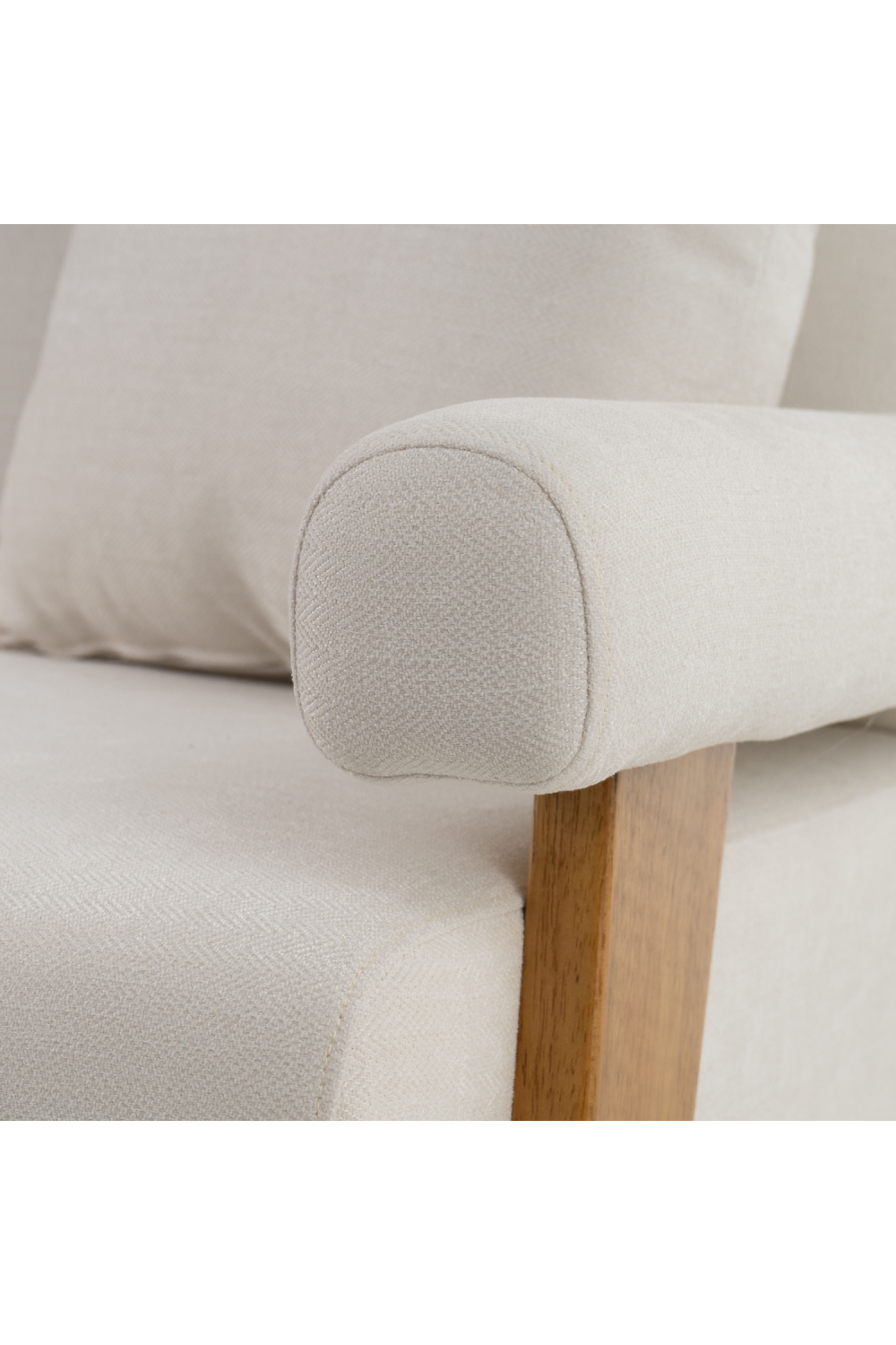 White Fabric Loveseat – Cynthia – alternate view 6