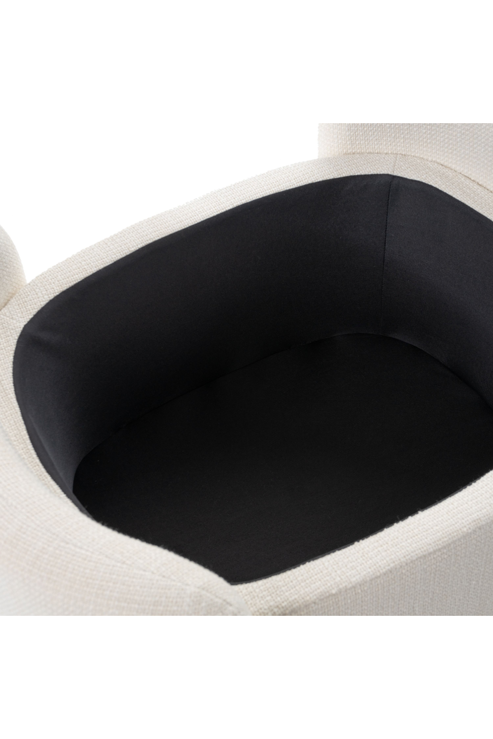 Cream Oval Storage Ottoman | OROA Modern Erin | Oroa.com