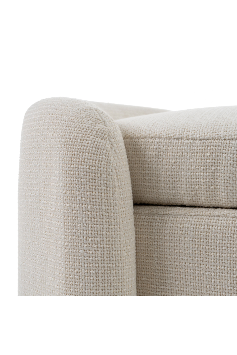 Cream Oval Storage Ottoman | OROA Modern Erin | Oroa.com