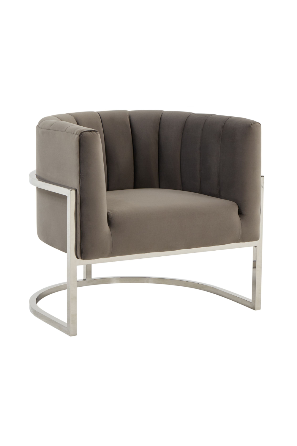 Velvet Channel-Tufted Accent Chair | OROA Modern Landau | Oroa.com