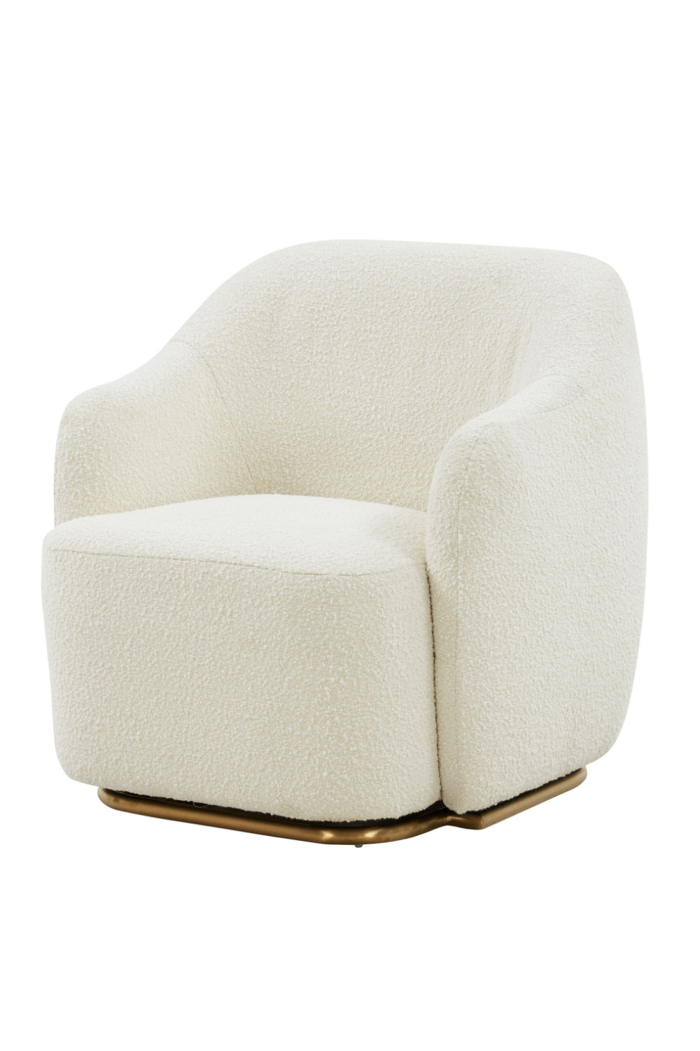 White Sherpa Upholstered Accent Chair | OROA Modern Masha | Oroa.com