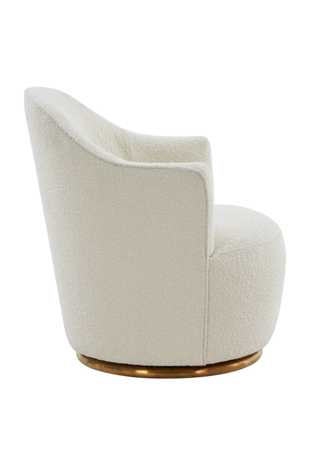 White Sherpa Swivel Accent Chair | OROA Modern Vera | Oroa.com
