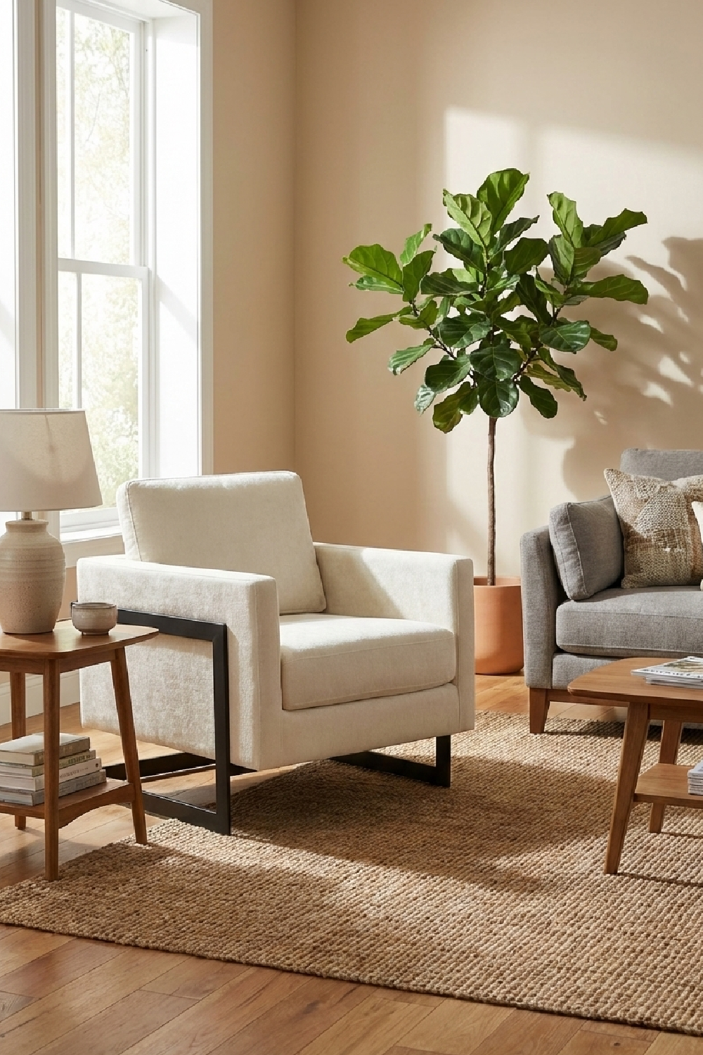 Metal Framed Square Accent Chair | OROA Modern Prince | Oroa.com