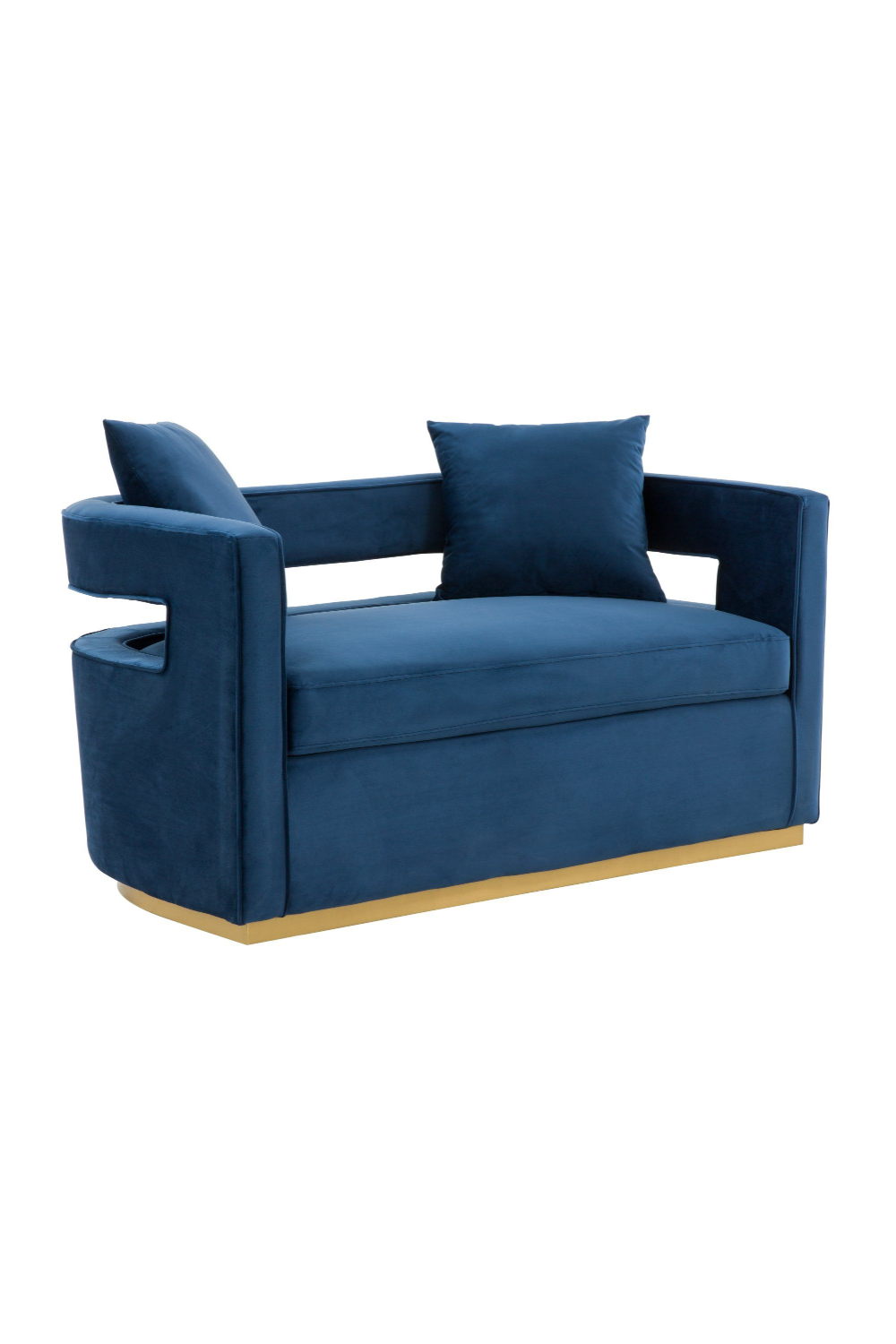 Blue Velvet Loveseat | OROA Modern Wells | Oroa.com