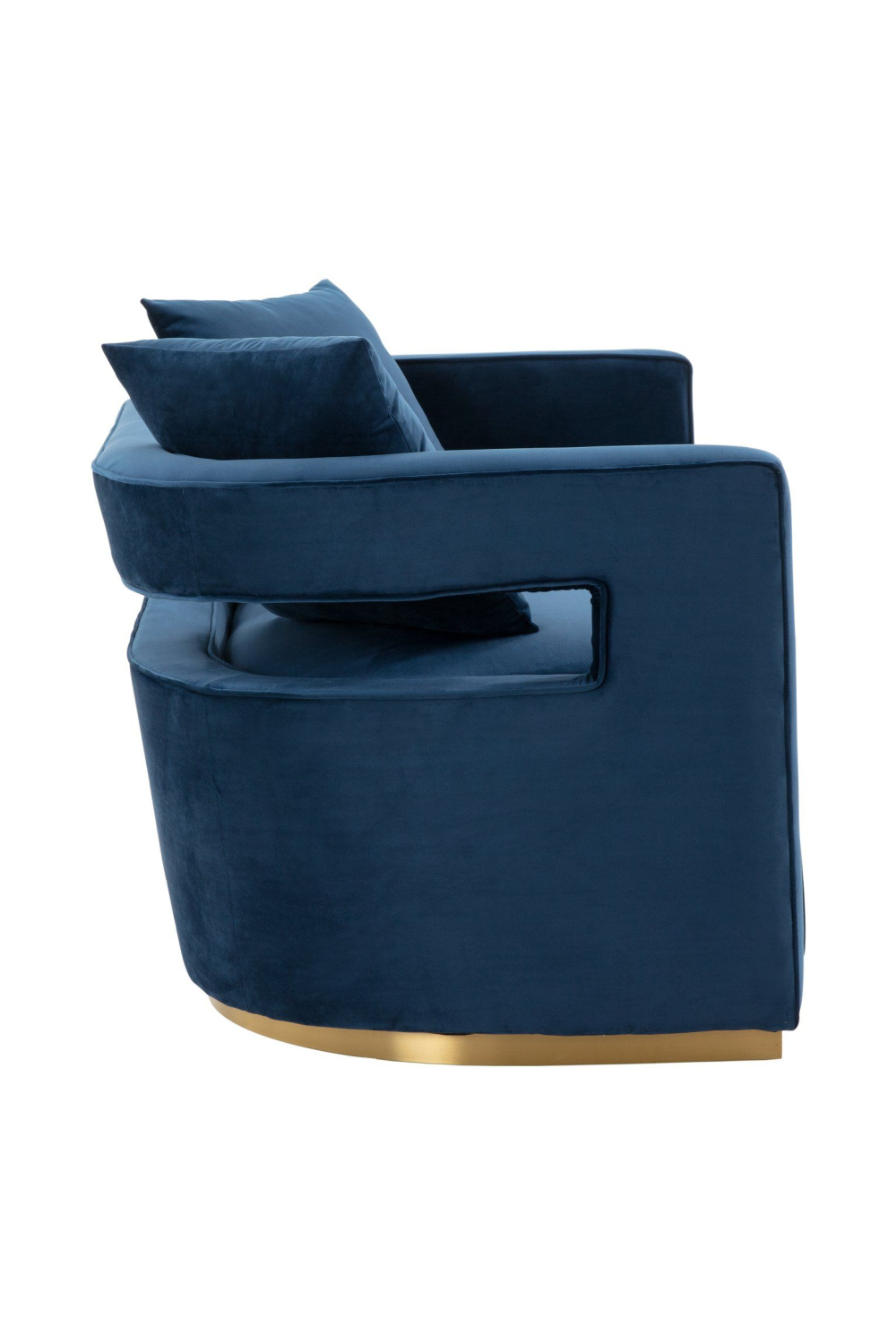 Blue Velvet Loveseat | OROA Modern Wells | Oroa.com