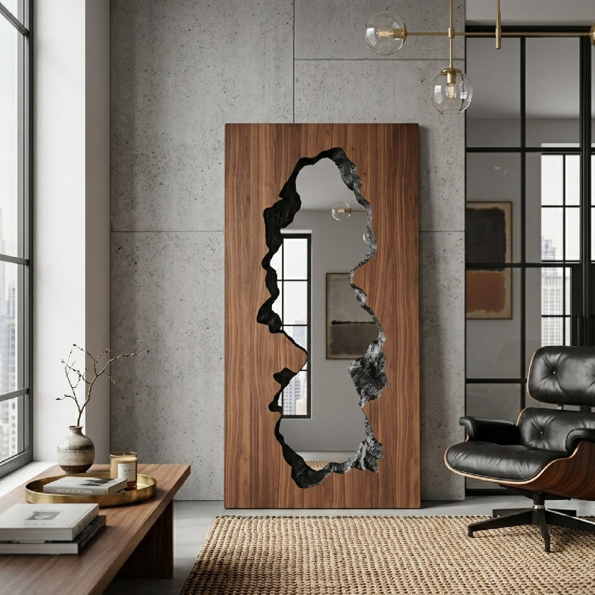 Walnut Leaning Floor Mirror | OROA Modern Timber | Oroa.com