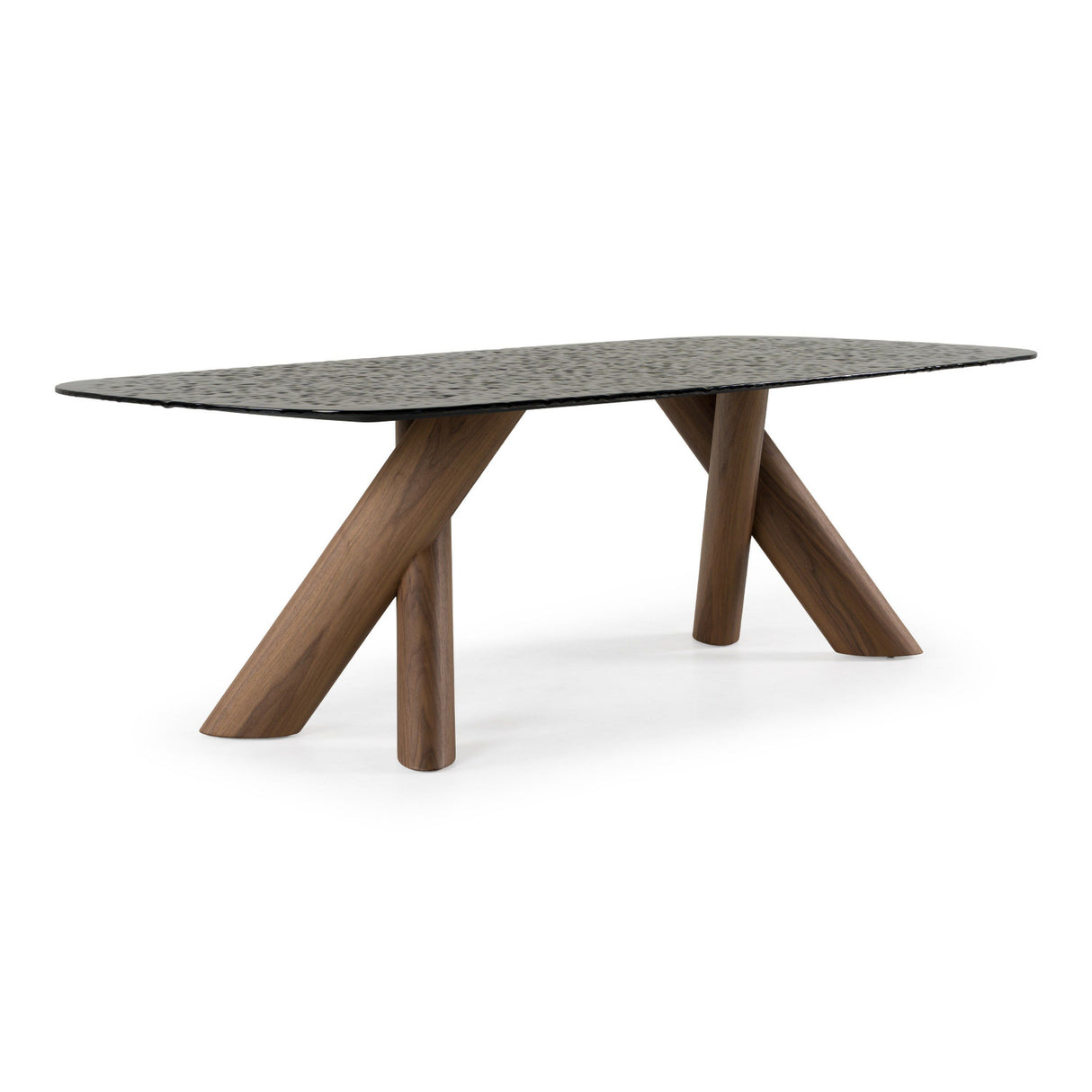 Modern European furniture - Gray Glass Dining Table - www.oroa.com