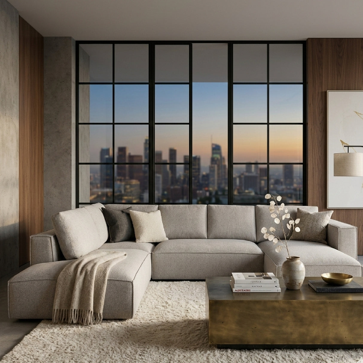 Gray Modular Chaise Sofa | Oroa.com