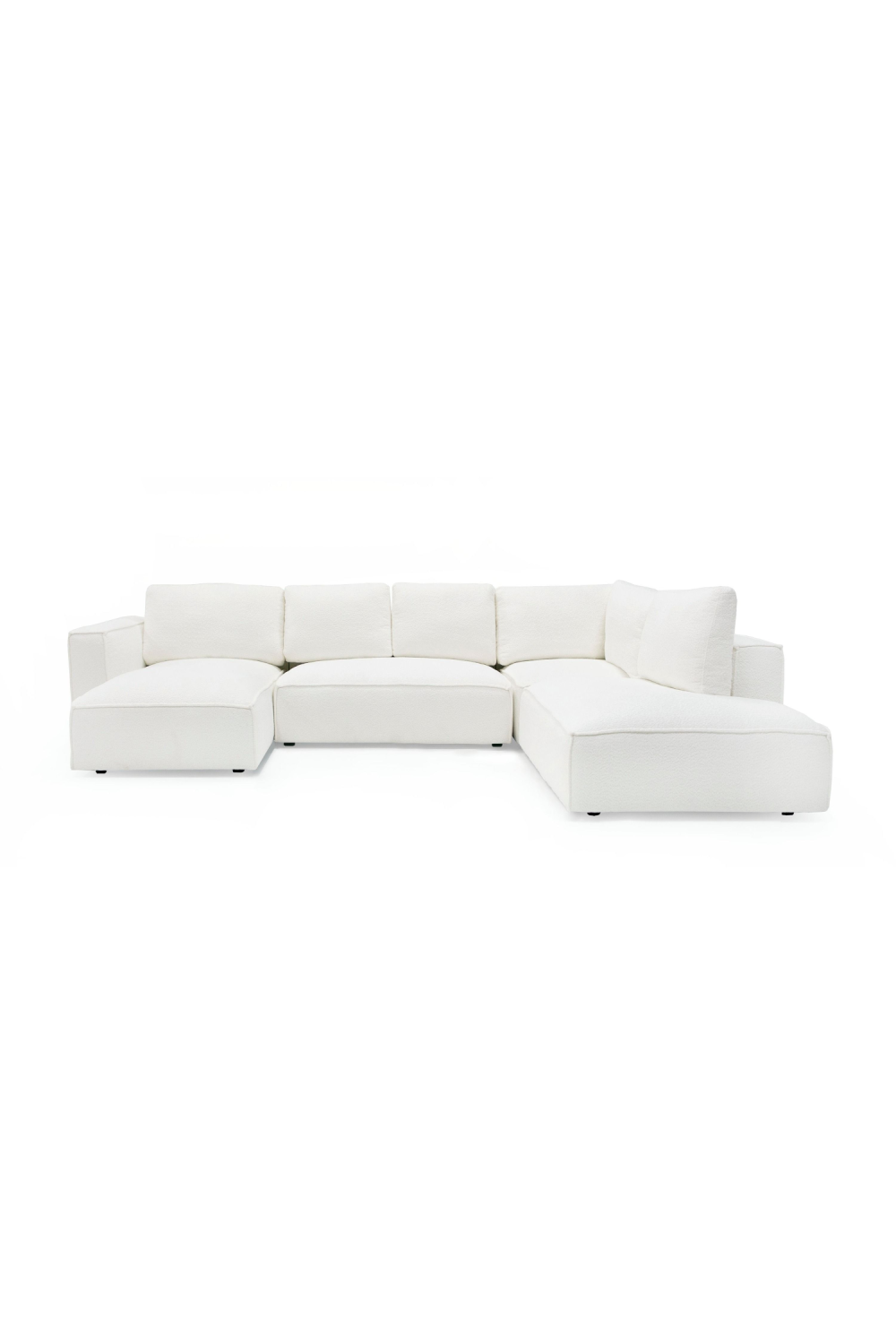 White Sectional Sofa with Left Chaise | OROA Modern Lulu | Oroa.com