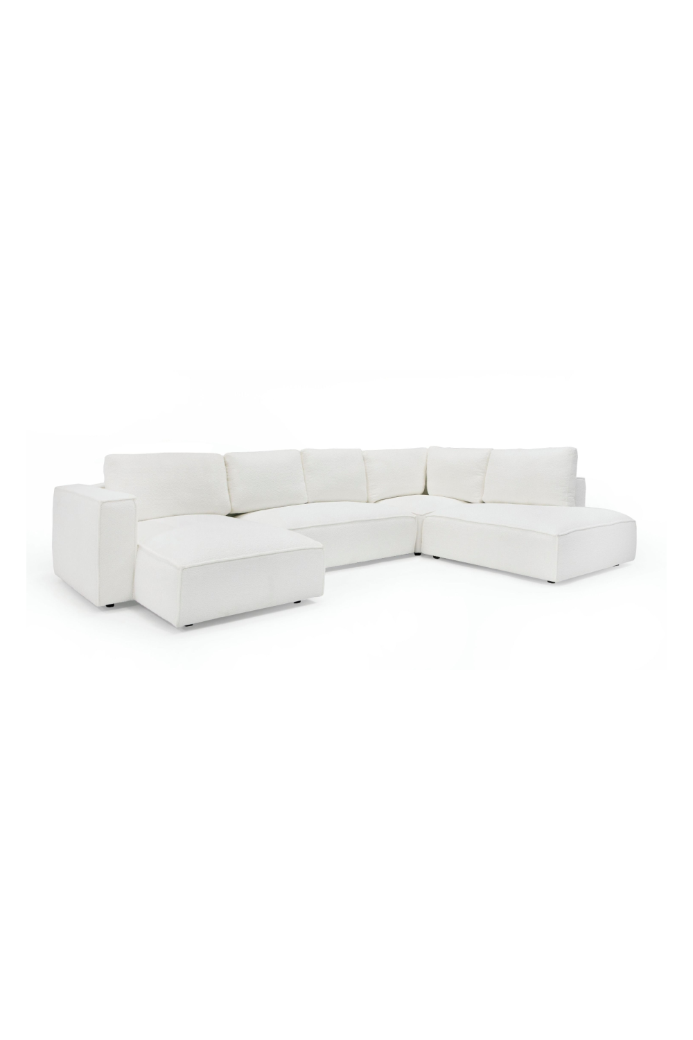 White Sectional Sofa with Left Chaise | OROA Modern Lulu | Oroa.com