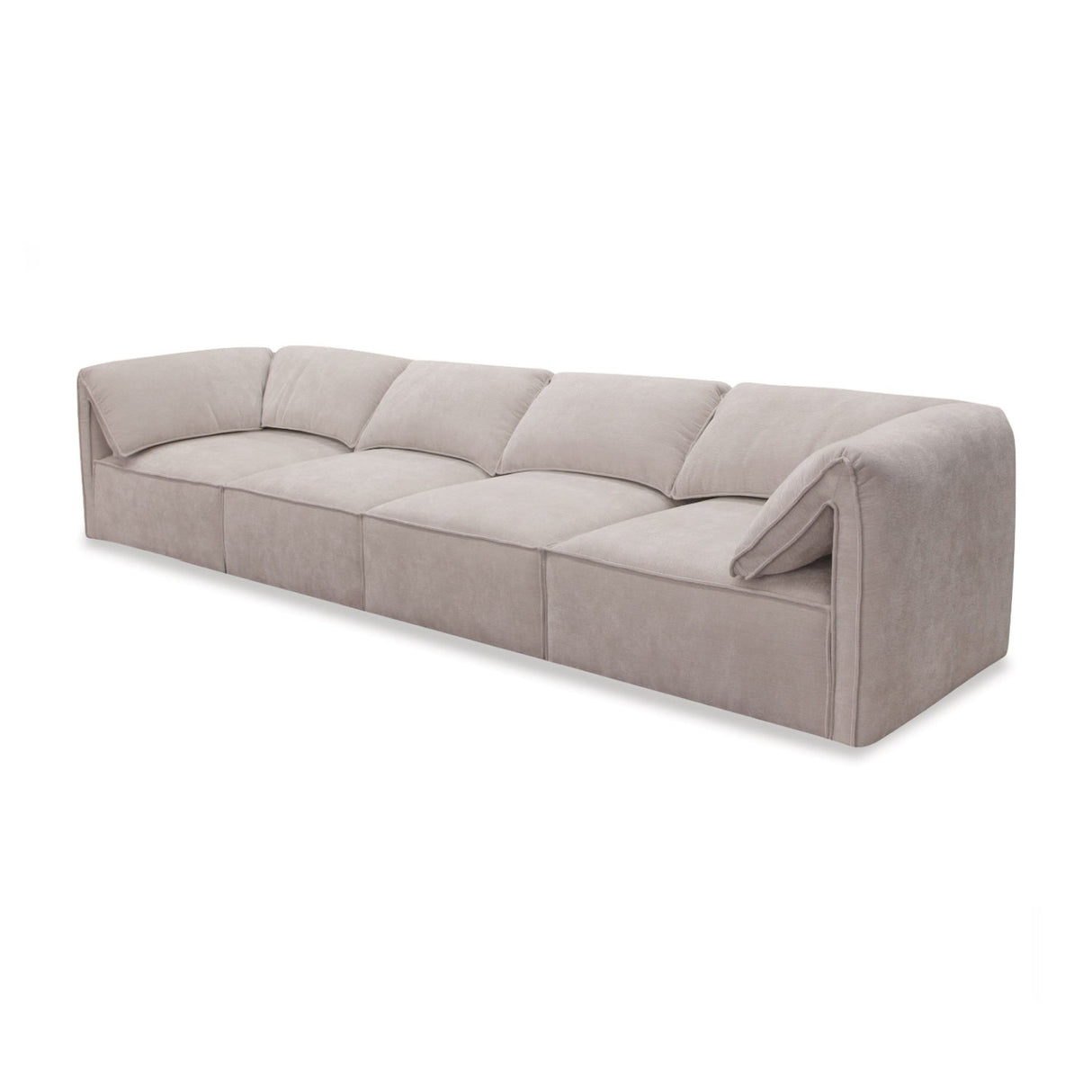 Modern European furniture - Gray Fabric Sectional Sofa - www.oroa.com
