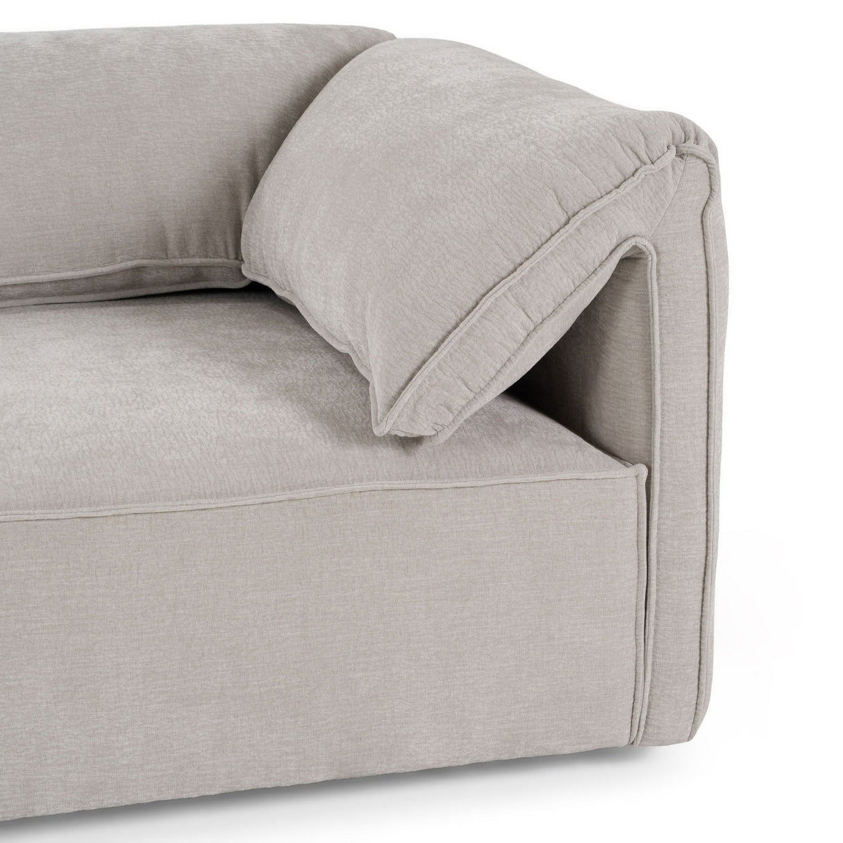 Modern European furniture - Gray Fabric Sectional Sofa - www.oroa.com