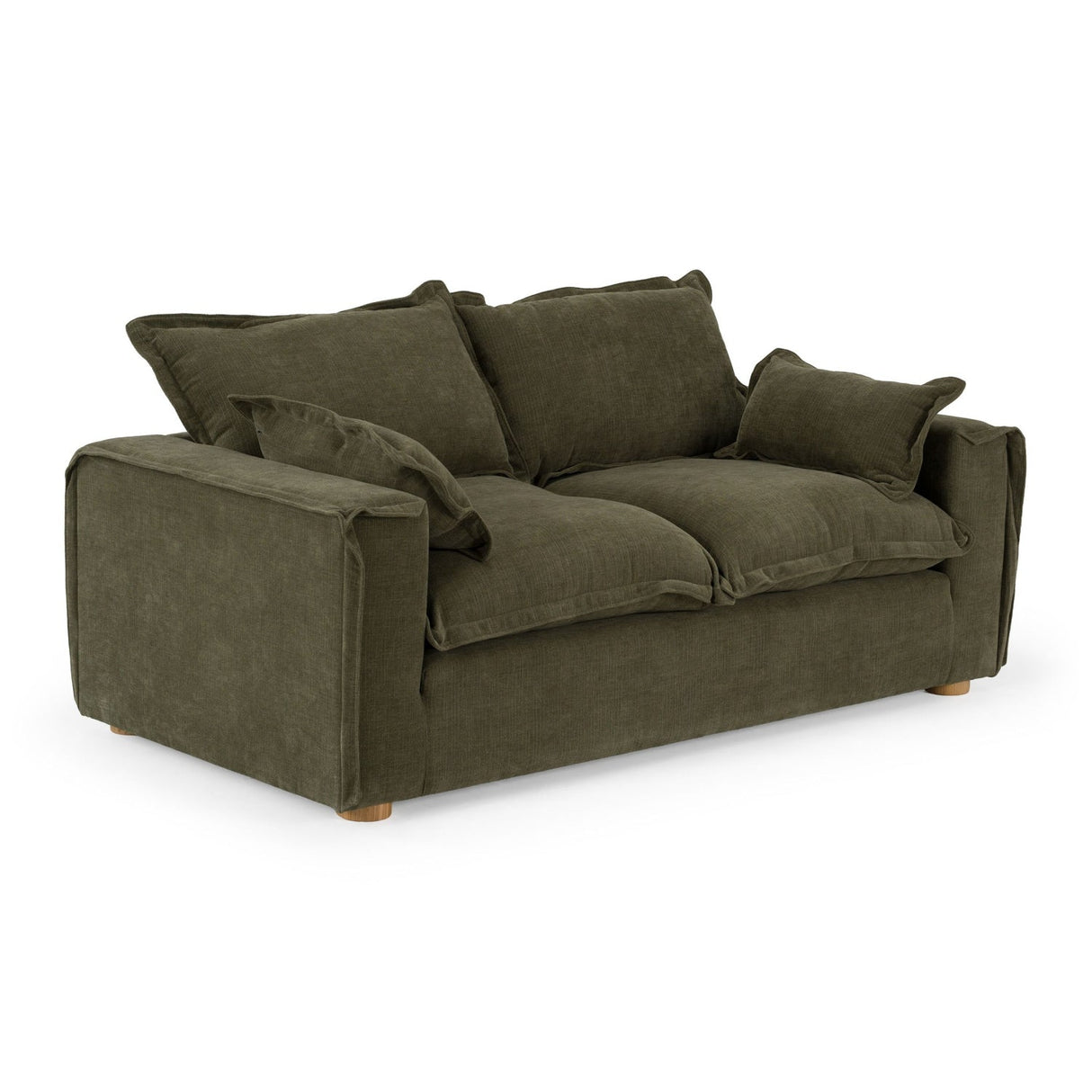 Modern European furniture - Green Fabric Loveseat - www.oroa.com