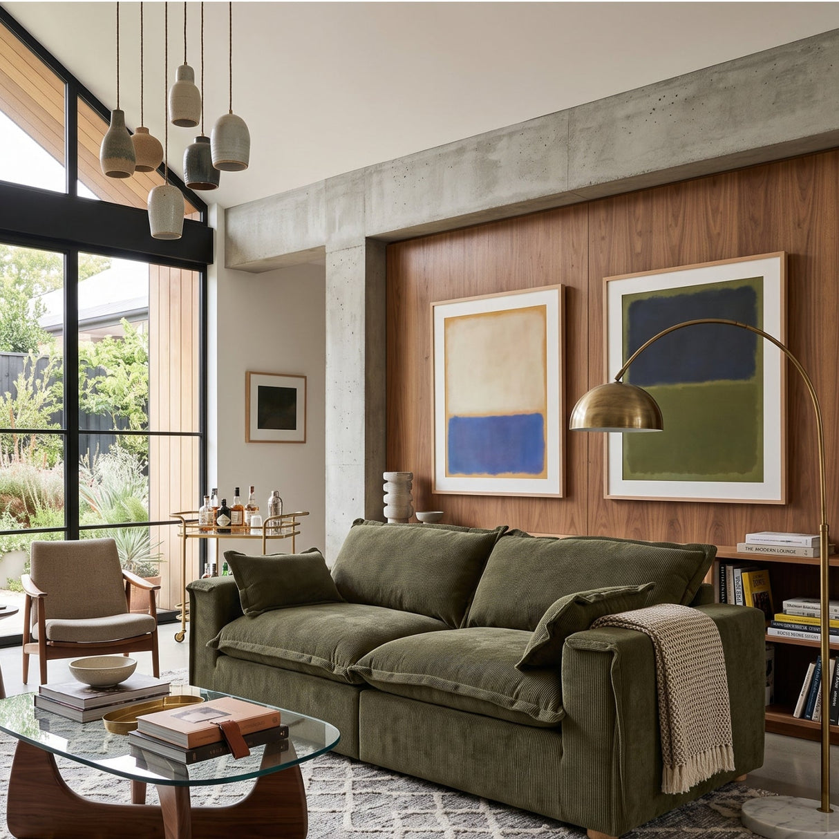 Modern European furniture - Green Fabric 3-Seater Sofa - www.oroa.com