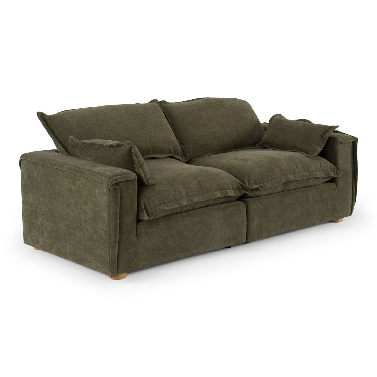 Modern European furniture - Green Fabric 3-Seater Sofa - www.oroa.com