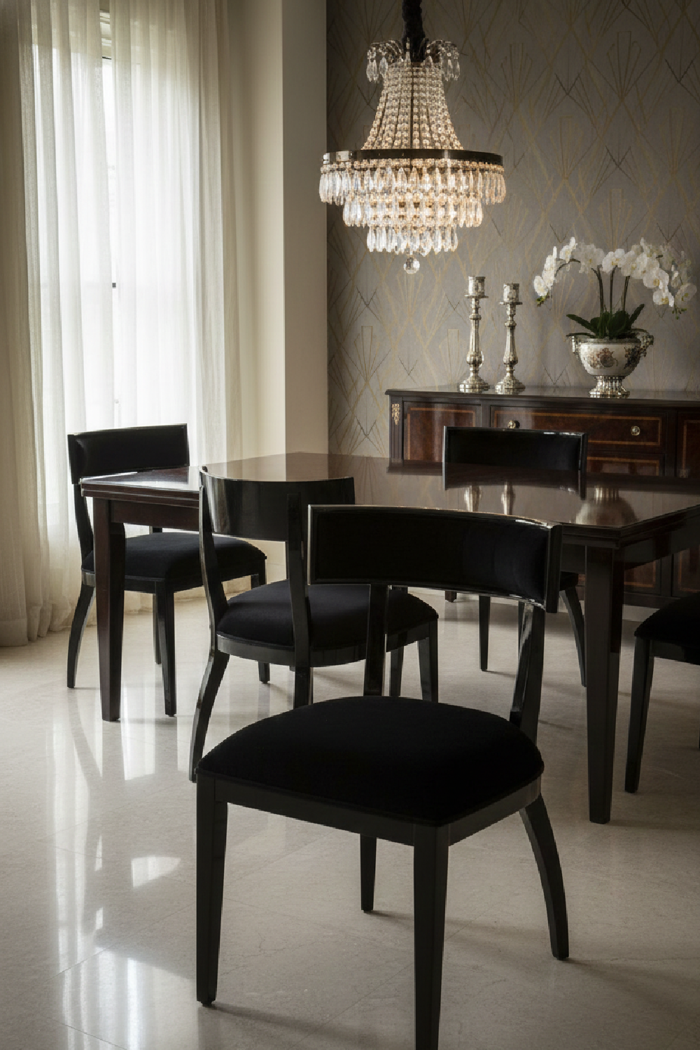 Black Dining Chair Set (2) | OROA Modern Alek | Oroa.com