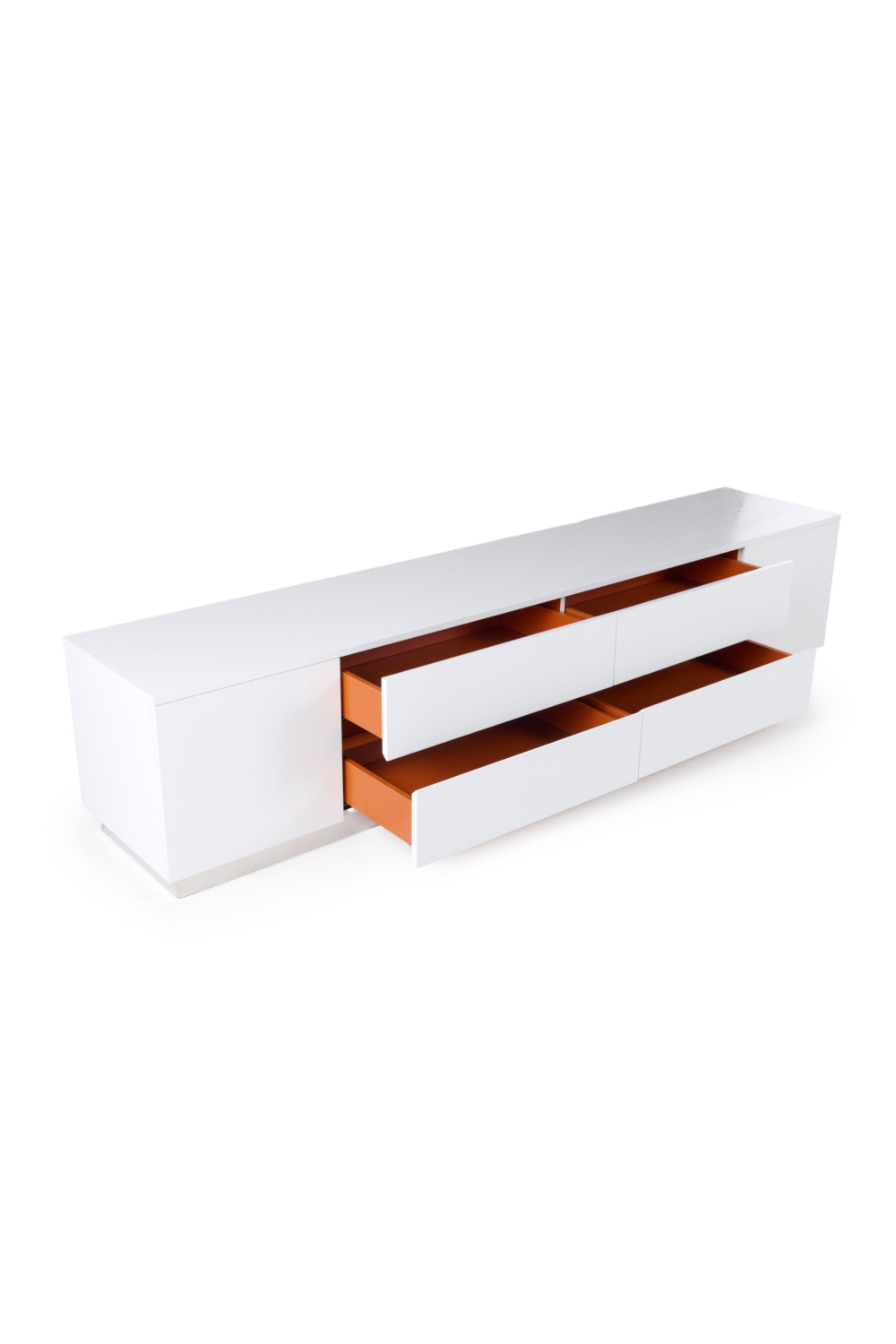 White Crocodile-Textured Sideboard | Oroa.com