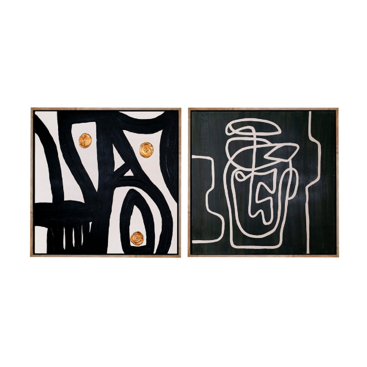 Abstract Line Painting Set (2) – Burste – front view