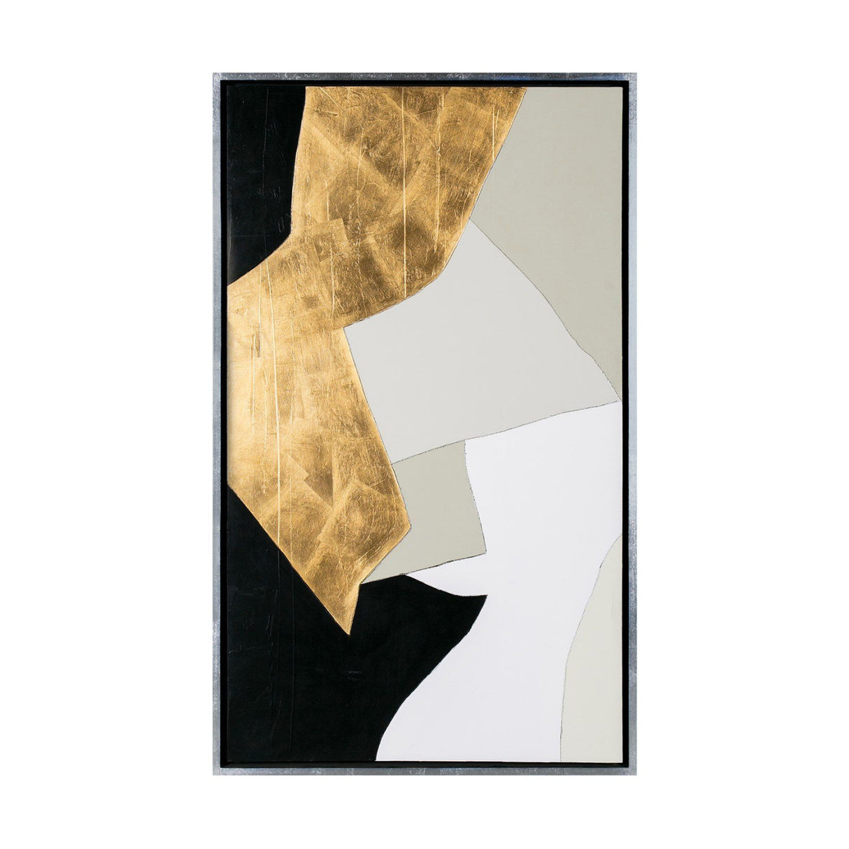 Gold Leaf Abstract Painting Set (2) – Shapes – rear view