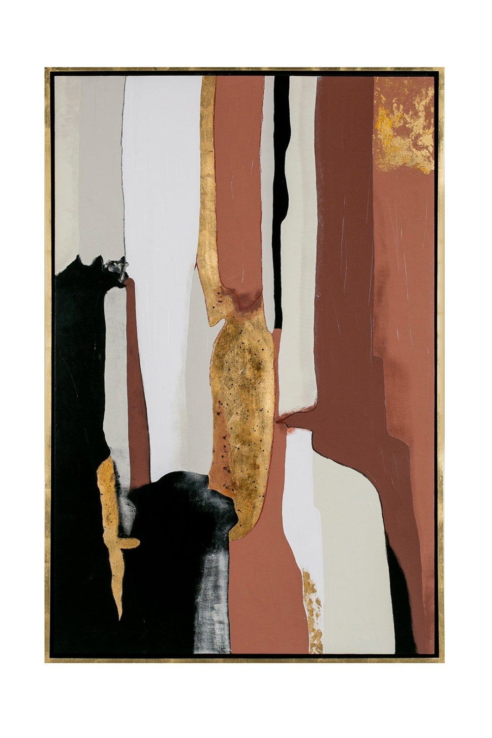 Gold Accented Abstract Painting – Tayde – front view