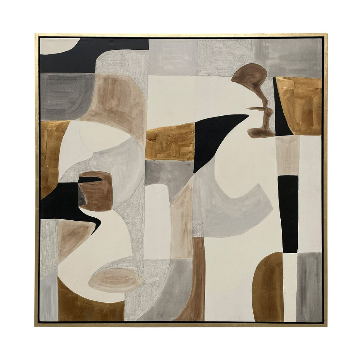 Abstract Multicolored Painting 59" x 59" – Ain – front view
