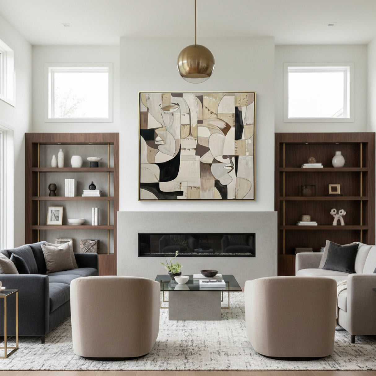 Abstract Contemporary Painting 71" x 71" | OROA Modern Links