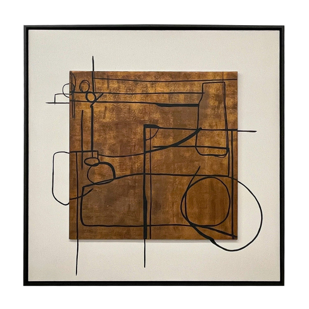 Brown Minimalist Art Print 71" x 71" – Nervo – front view