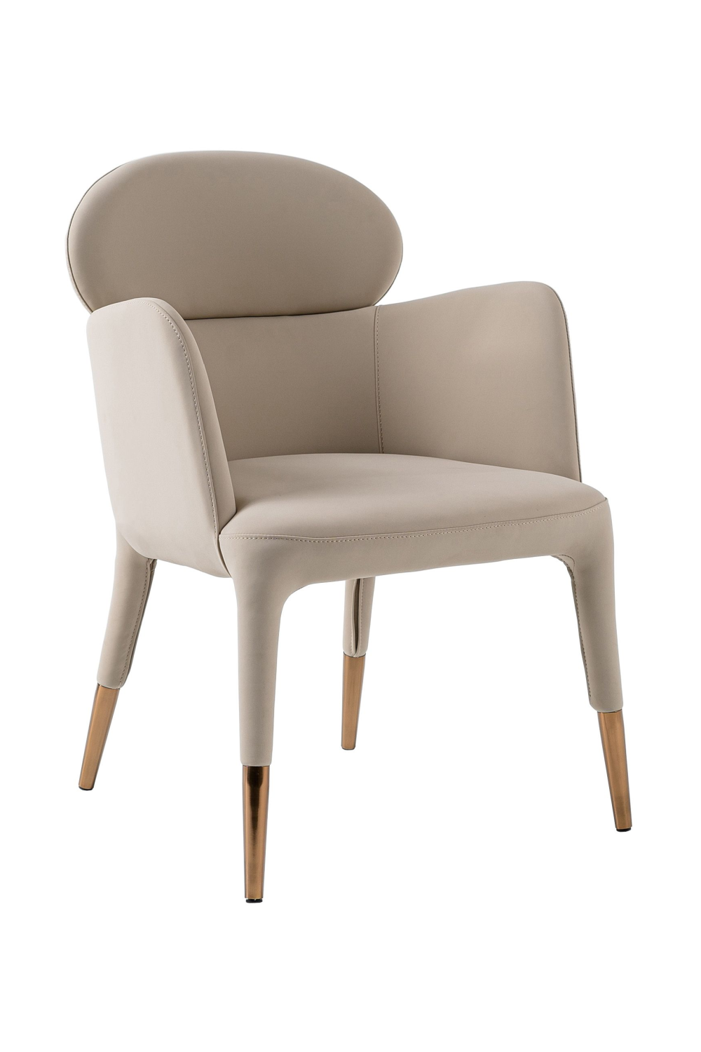 Beige Vegan Leather Dining Chair | OROA Modern Shannon | Oroa.com