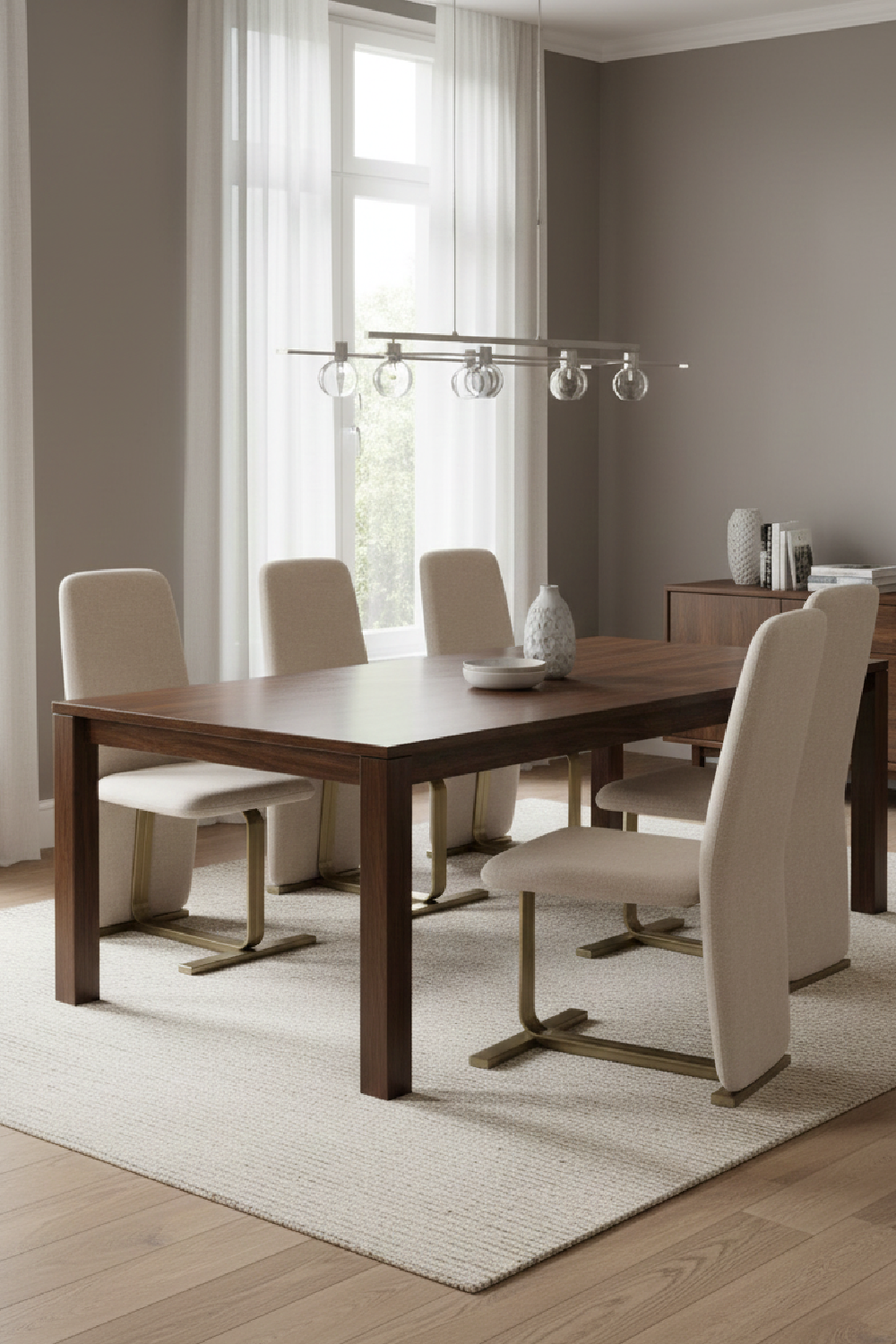 Linen Upholstered Dining Chair Set (2) | OROA Modern Tasha | Oroa.com