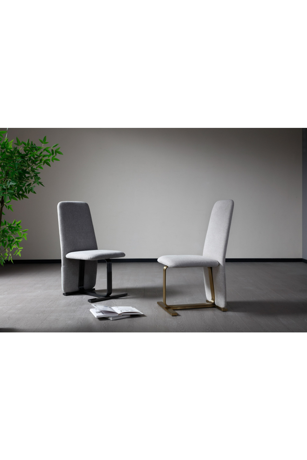 Linen Upholstered Dining Chair Set (2) | Oroa.com