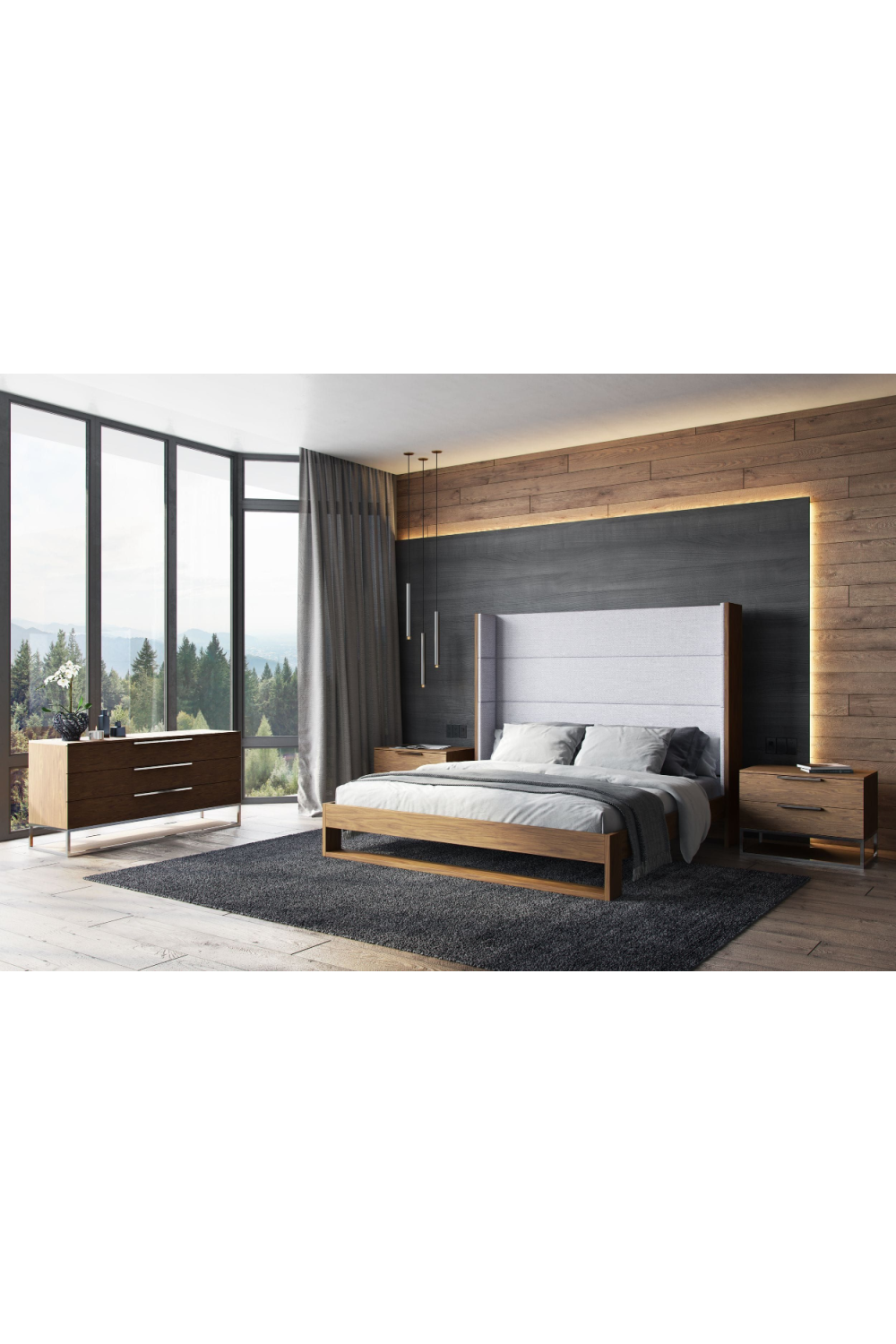 Gray Cotton Twill Bed – Helenora – alternate view 6