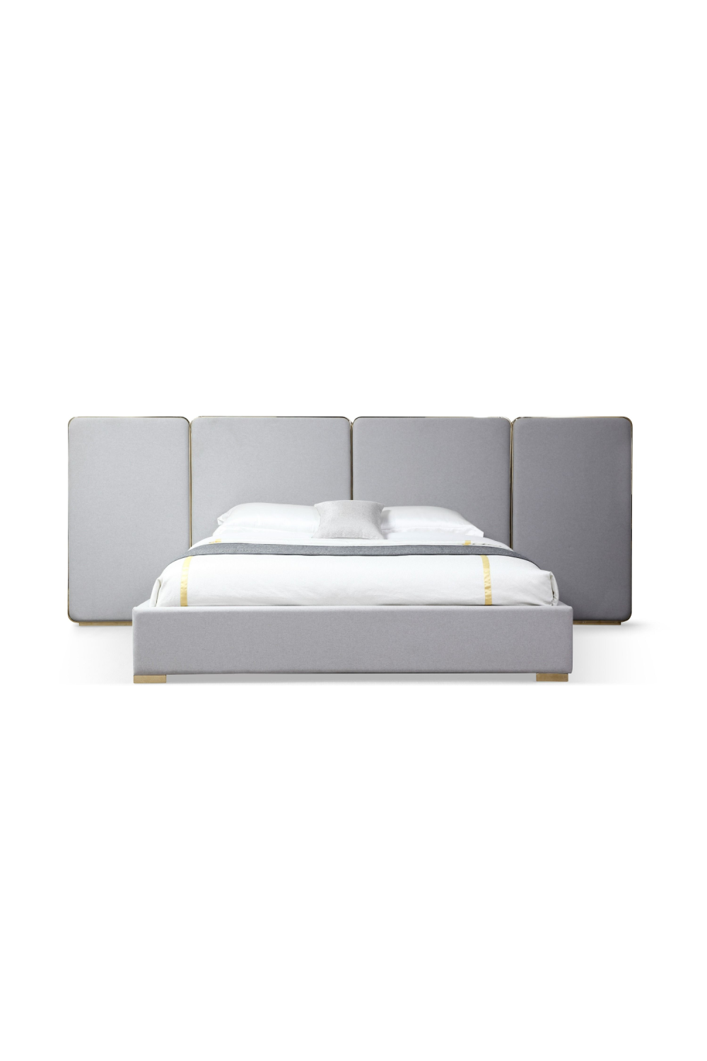Gray Linen Eastern King Bed | OROA Modern Athena | Oroa.com