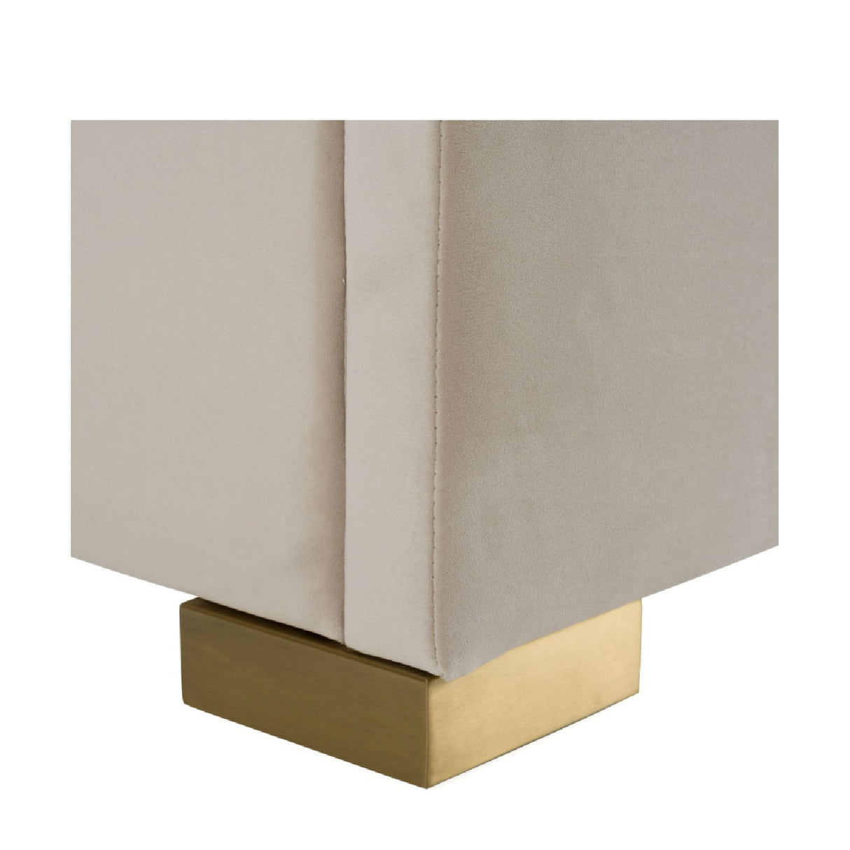 Beige Velvet Bed – Florence – alternate view 6