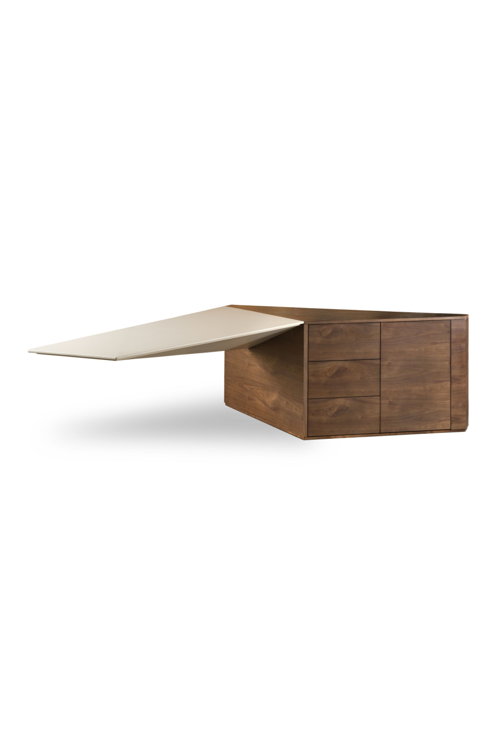 Beige Leather Desk | OROA Modern Kerouac | Oroa.com