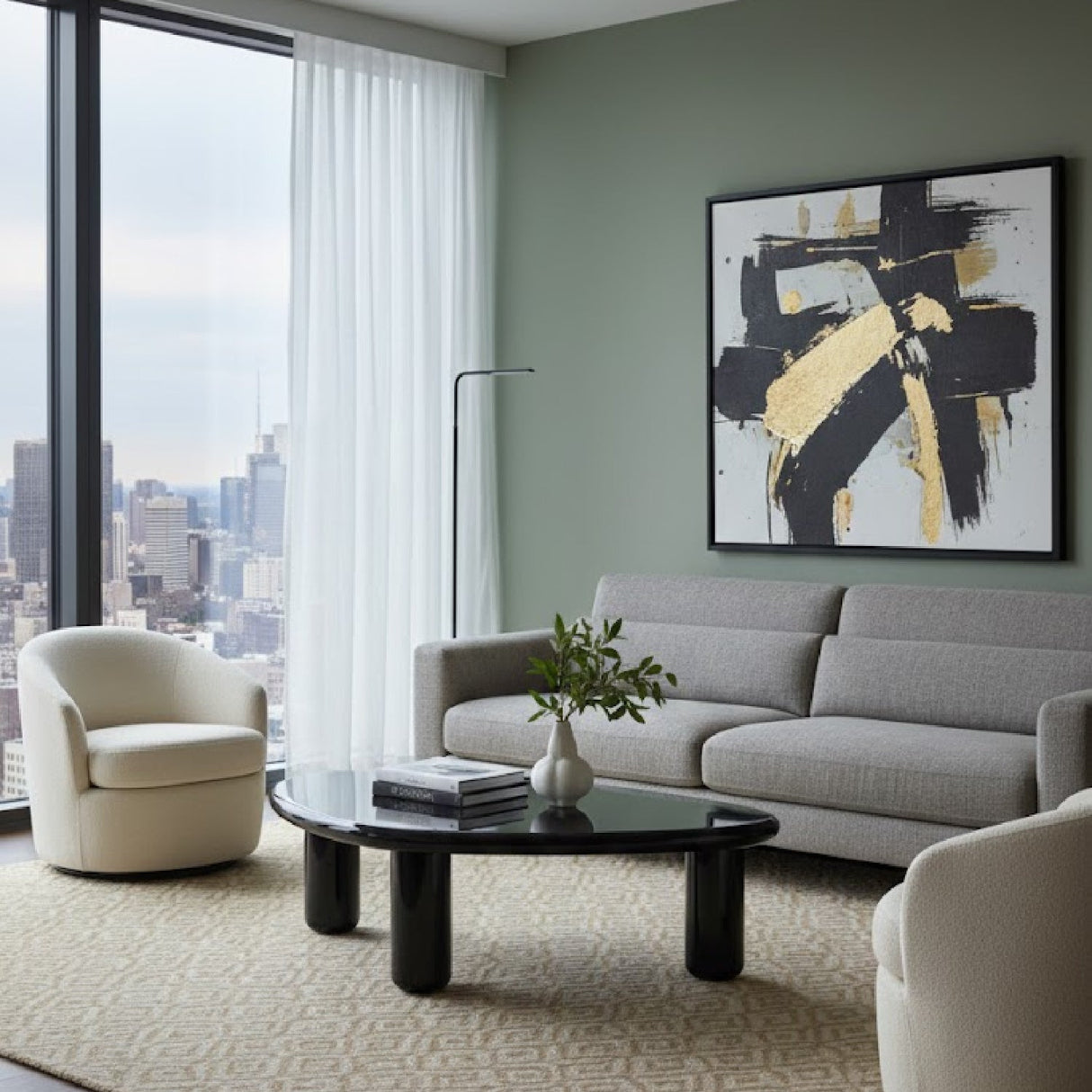 Black Triangular Coffee Table | OROA Modern CT107 | Oroa.com