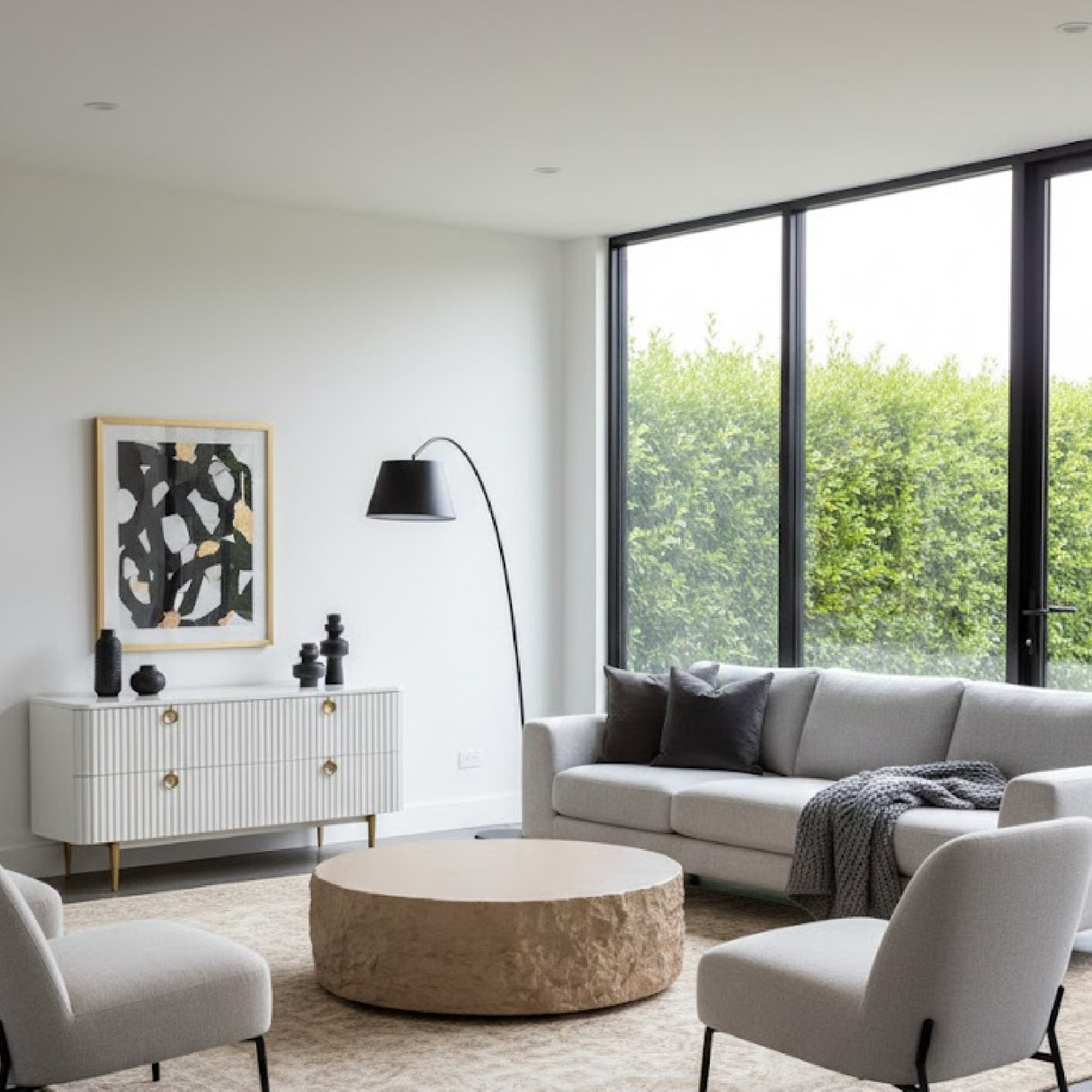 Round Fiberglass Coffee Table | Oroa.com