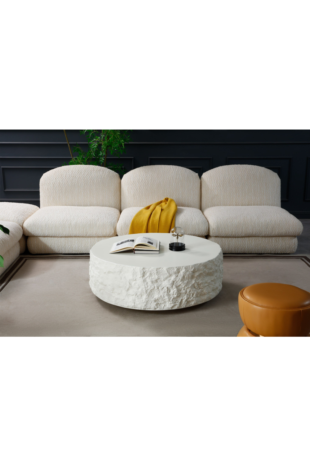 Round Fiberglass Coffee Table | Oroa.com