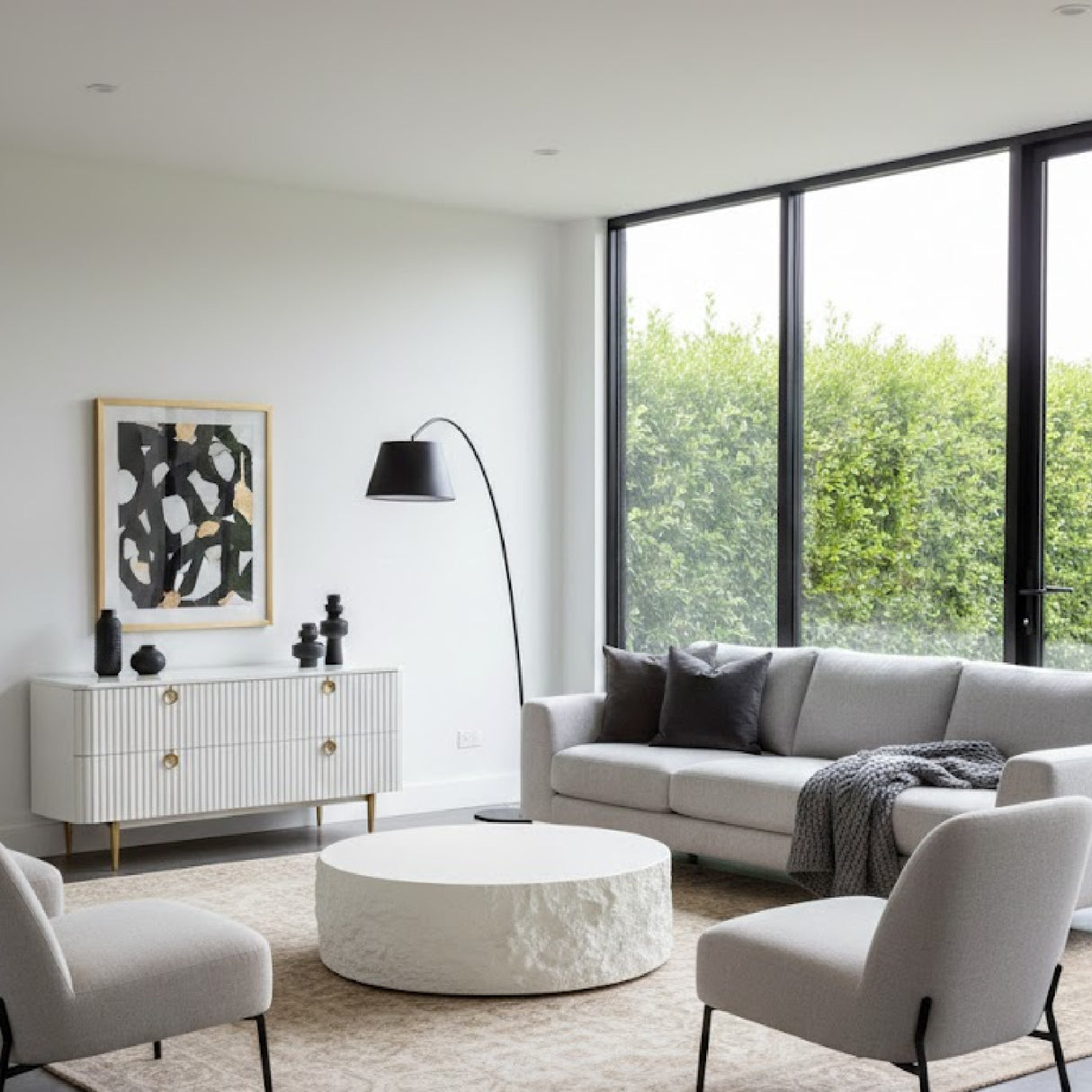 Round Fiberglass Coffee Table | OROA Modern Quarry | Oroa.com