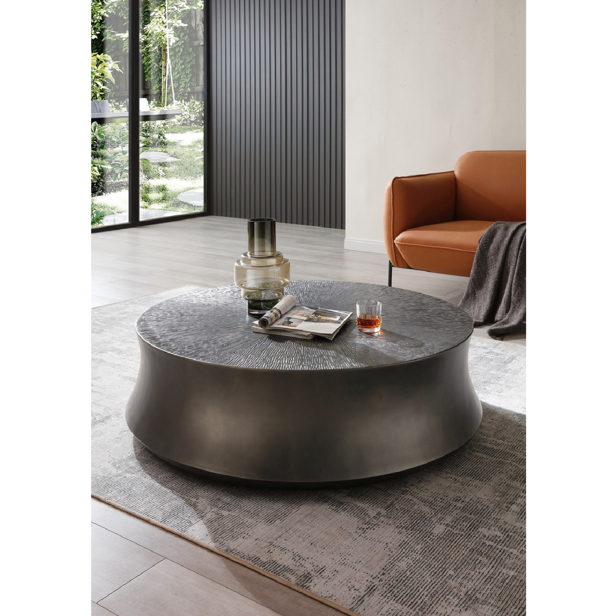 Antique Gray Round Coffee Table – Airdrie – alternate view 7
